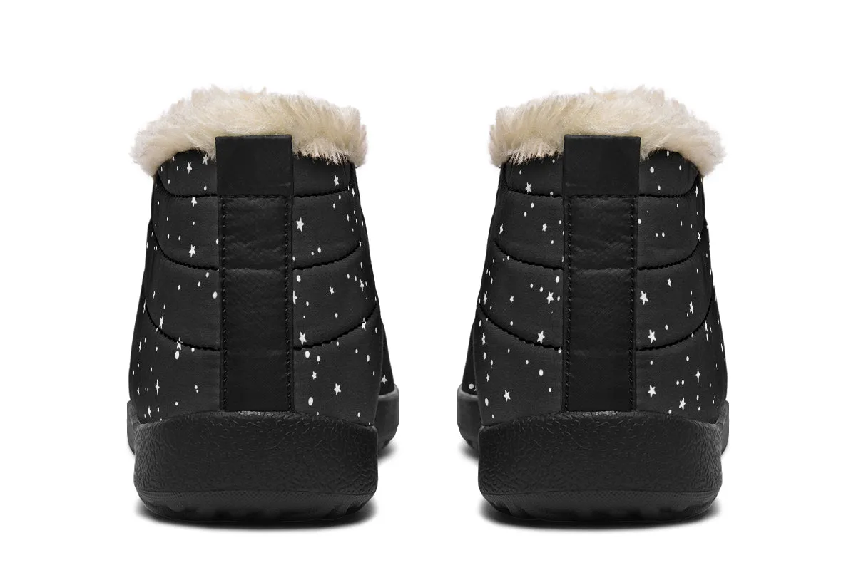 Starry Night Winter Sneakers - Warm & Easy Slip-On Shoes Lined with Vegan Wool with Anti-Slip Soles