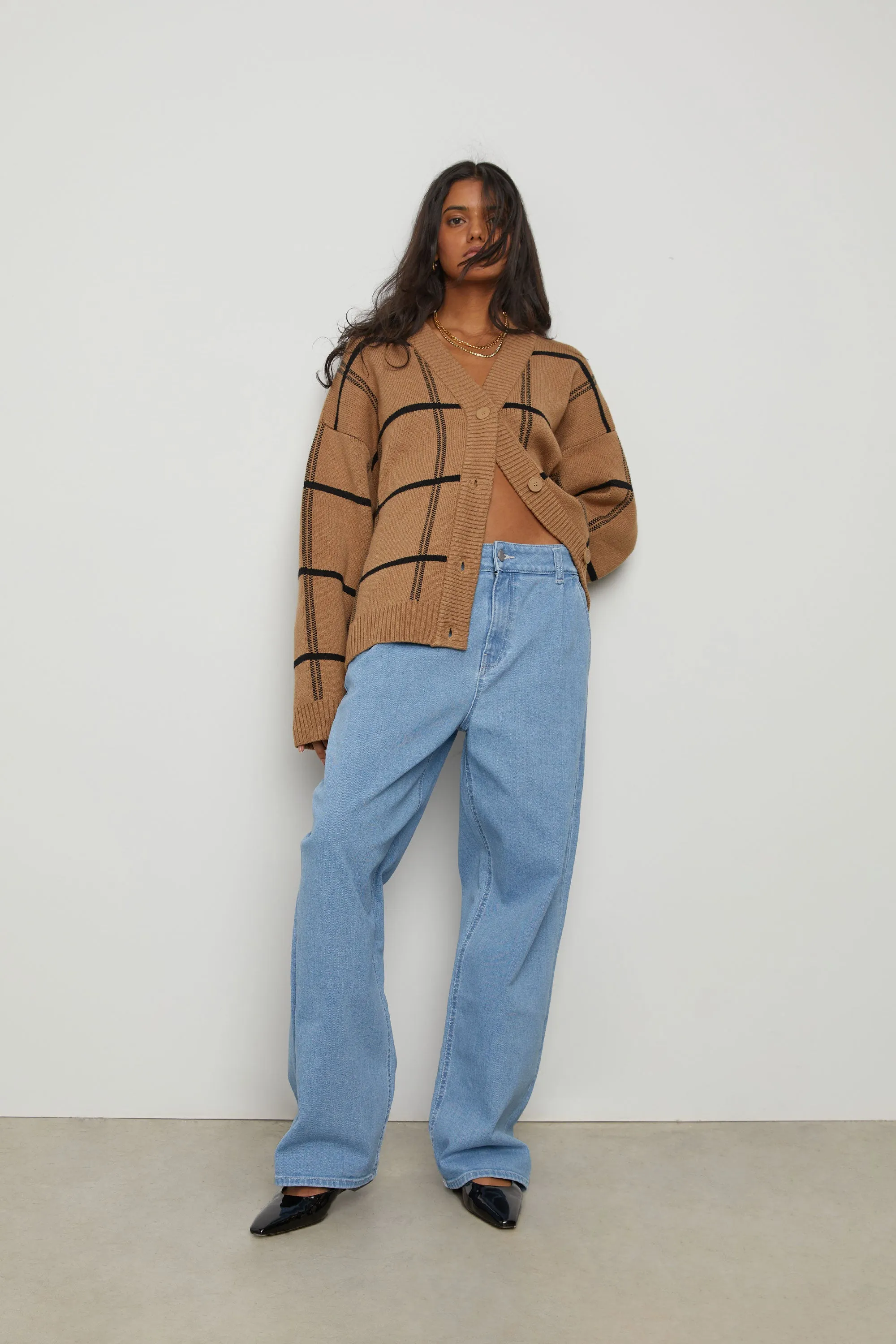 STRAIGHT LEG JEAN WITH PLEATS