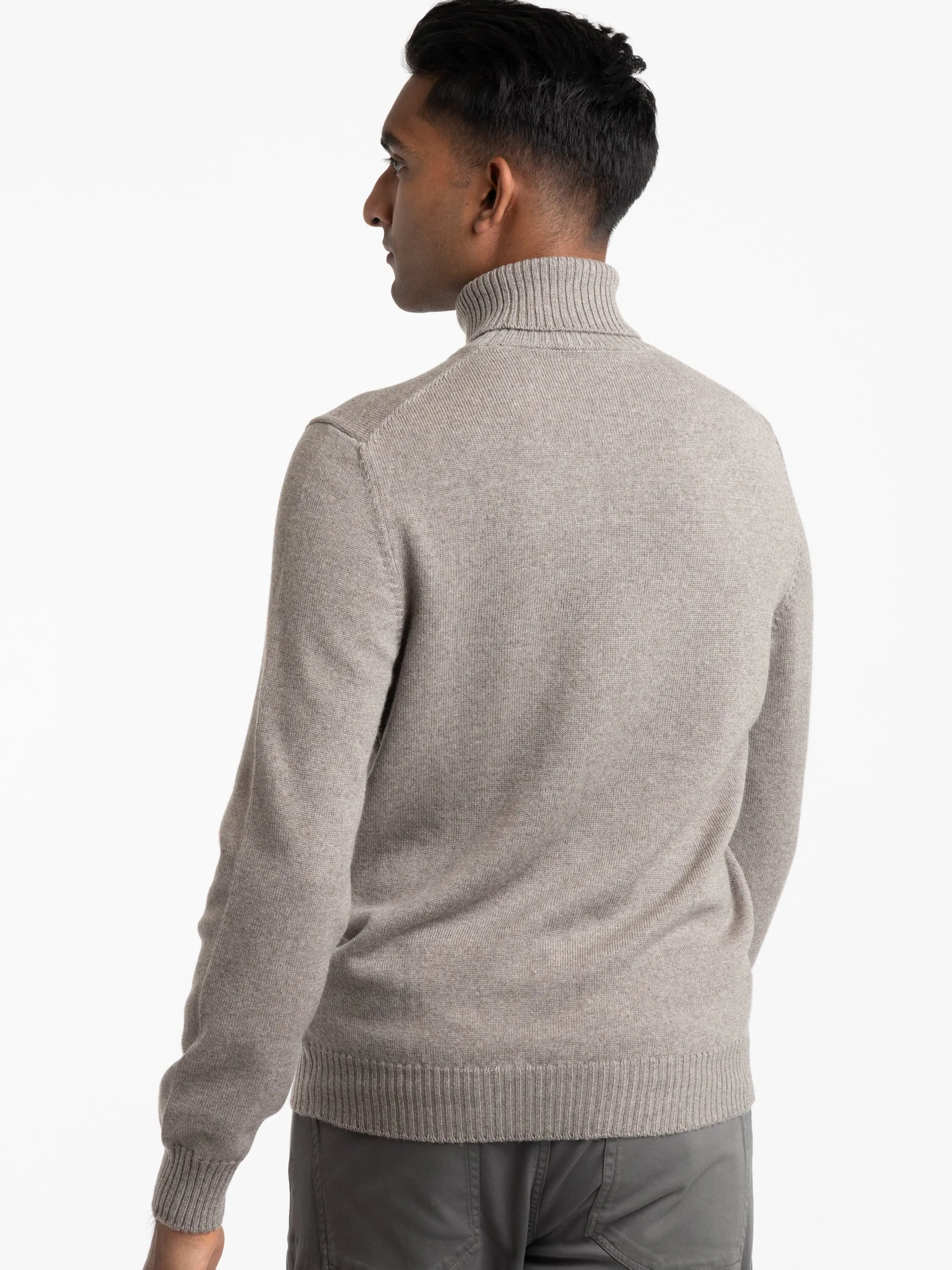 Taupe Brown Rollneck Sweater