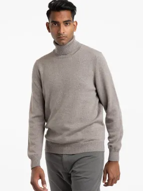 Taupe Brown Rollneck Sweater