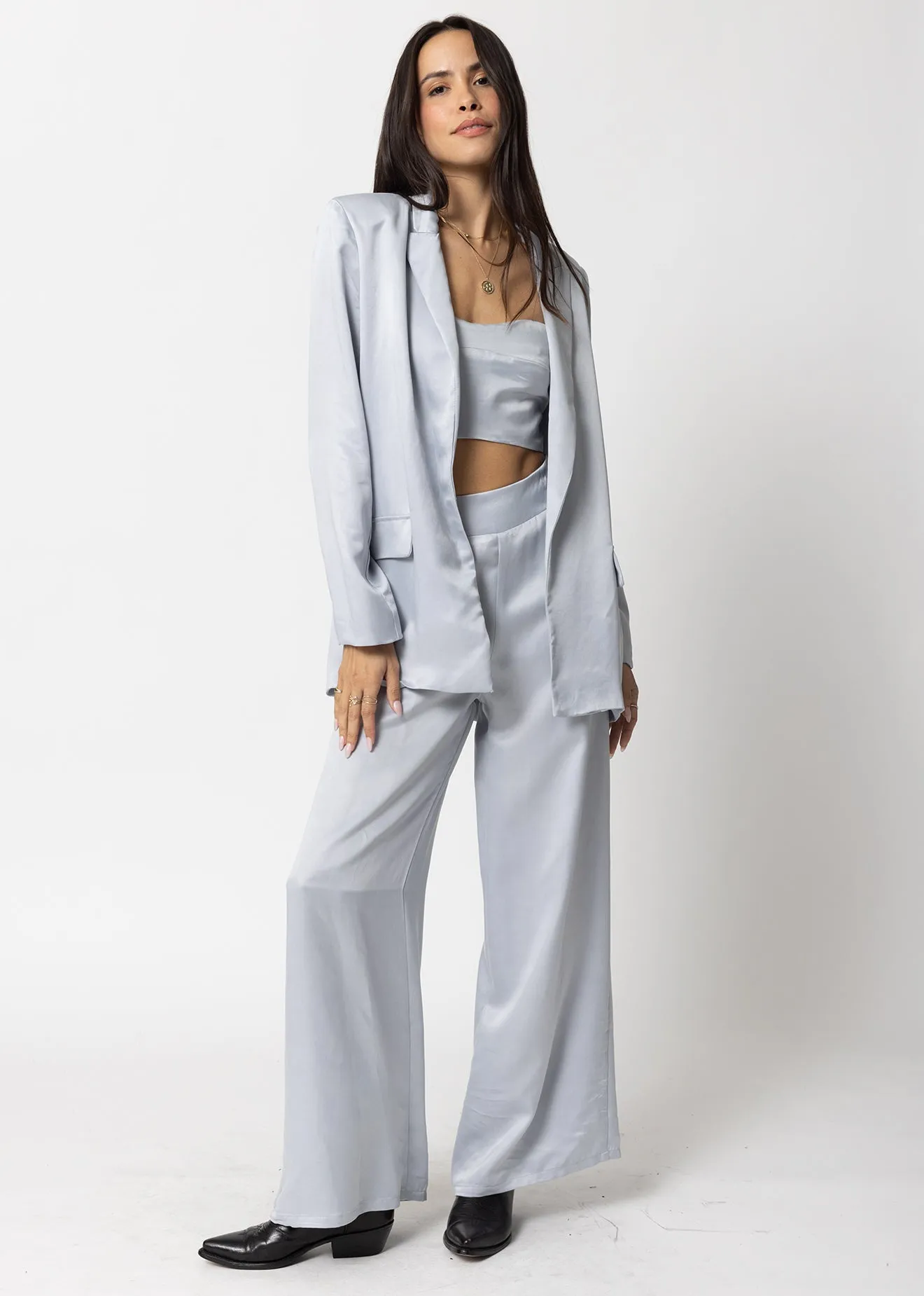 THE CUPRO SILKY SUNSET WIDE LEG PANT