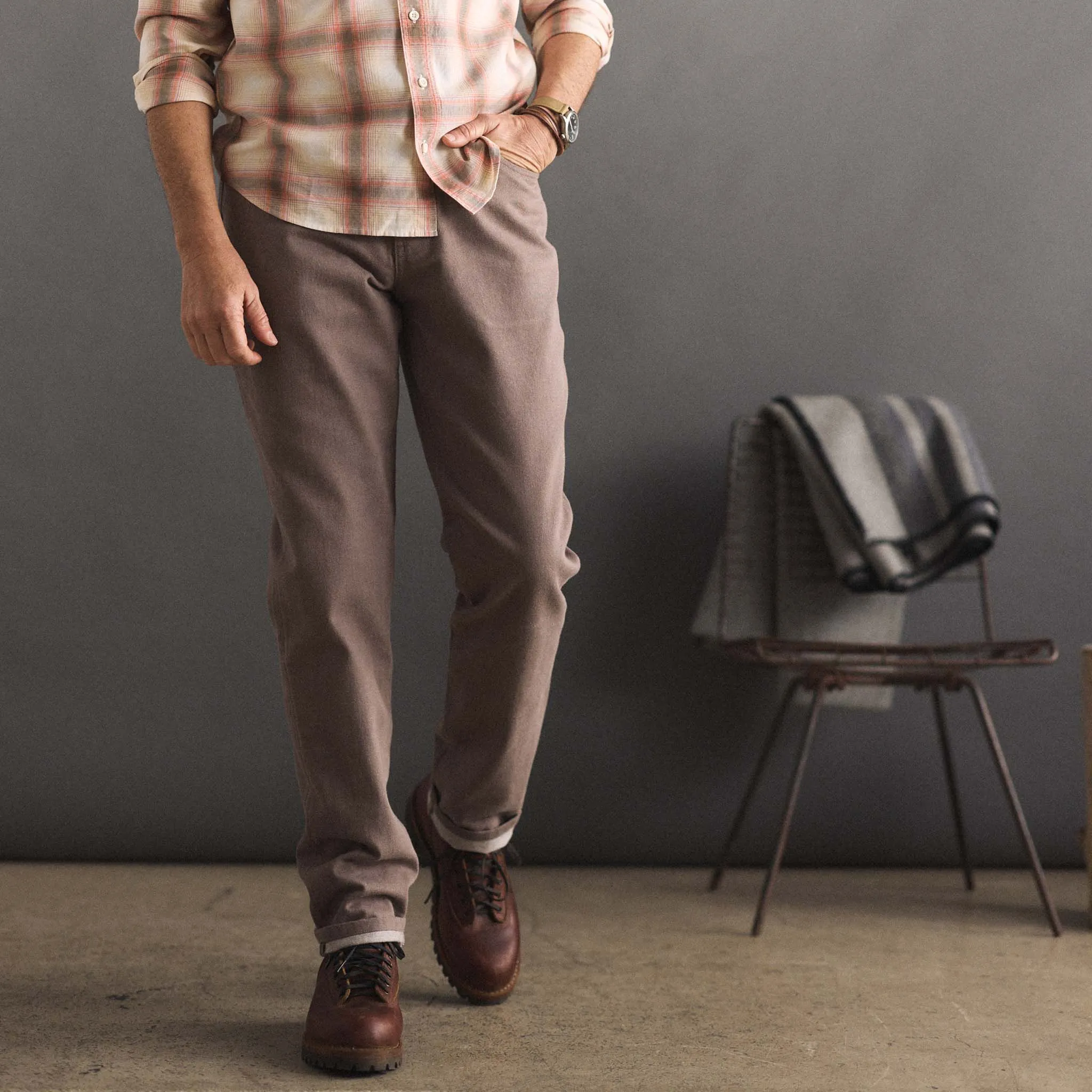 The Democratic All Day Pant in Silt Broken Twill