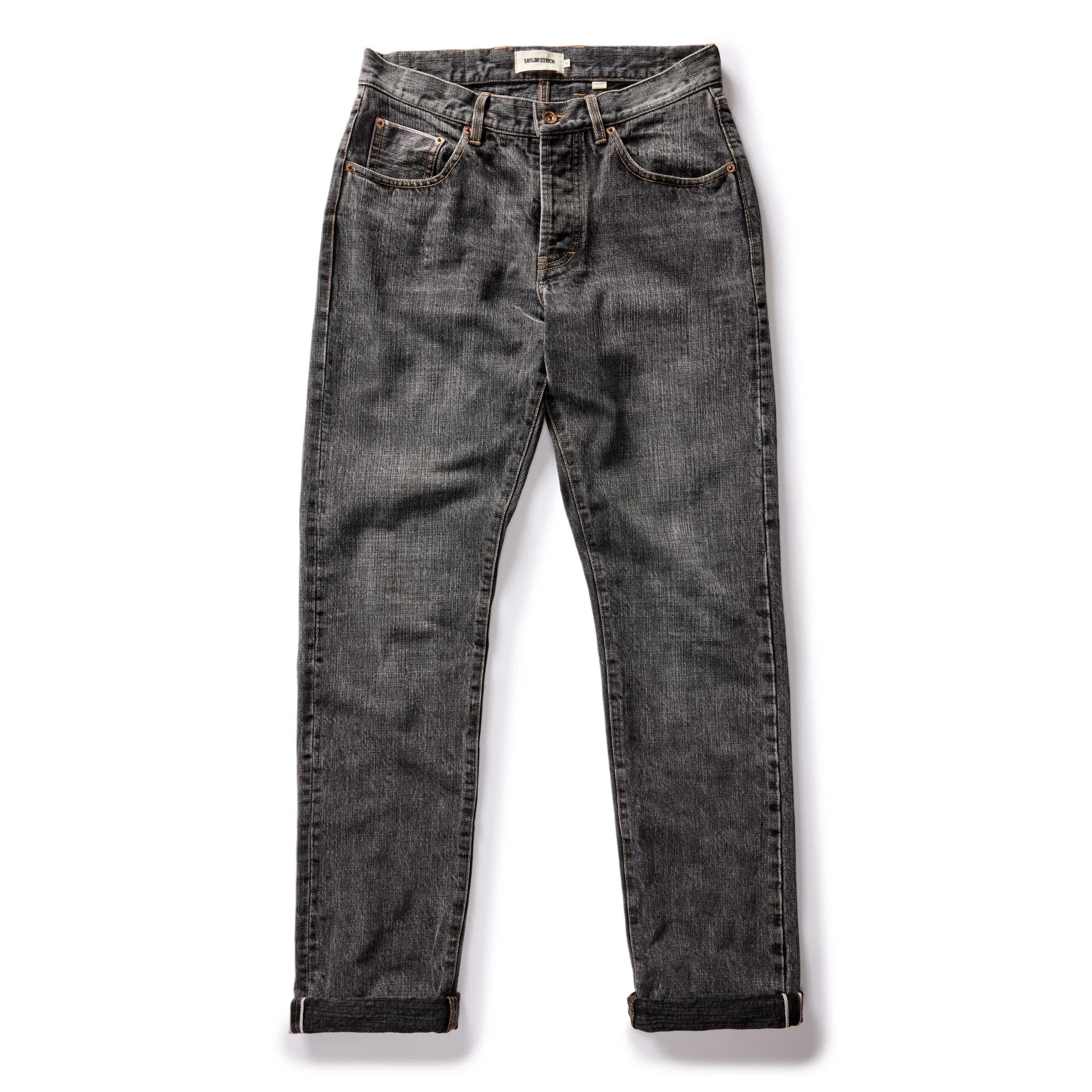 The Democratic Jean in Black 1-Year Wash Selvage Denim