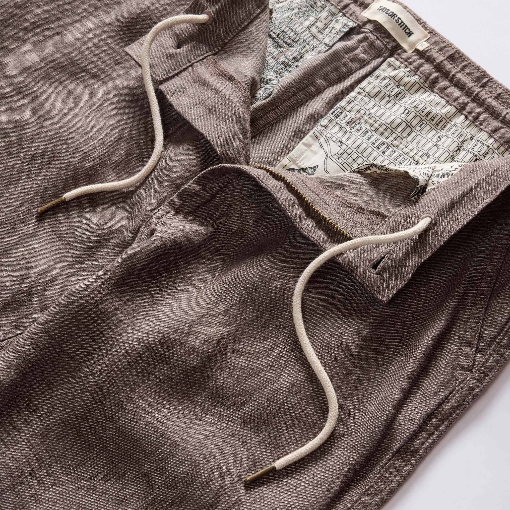 The Easy Pant in Cocoa Linen