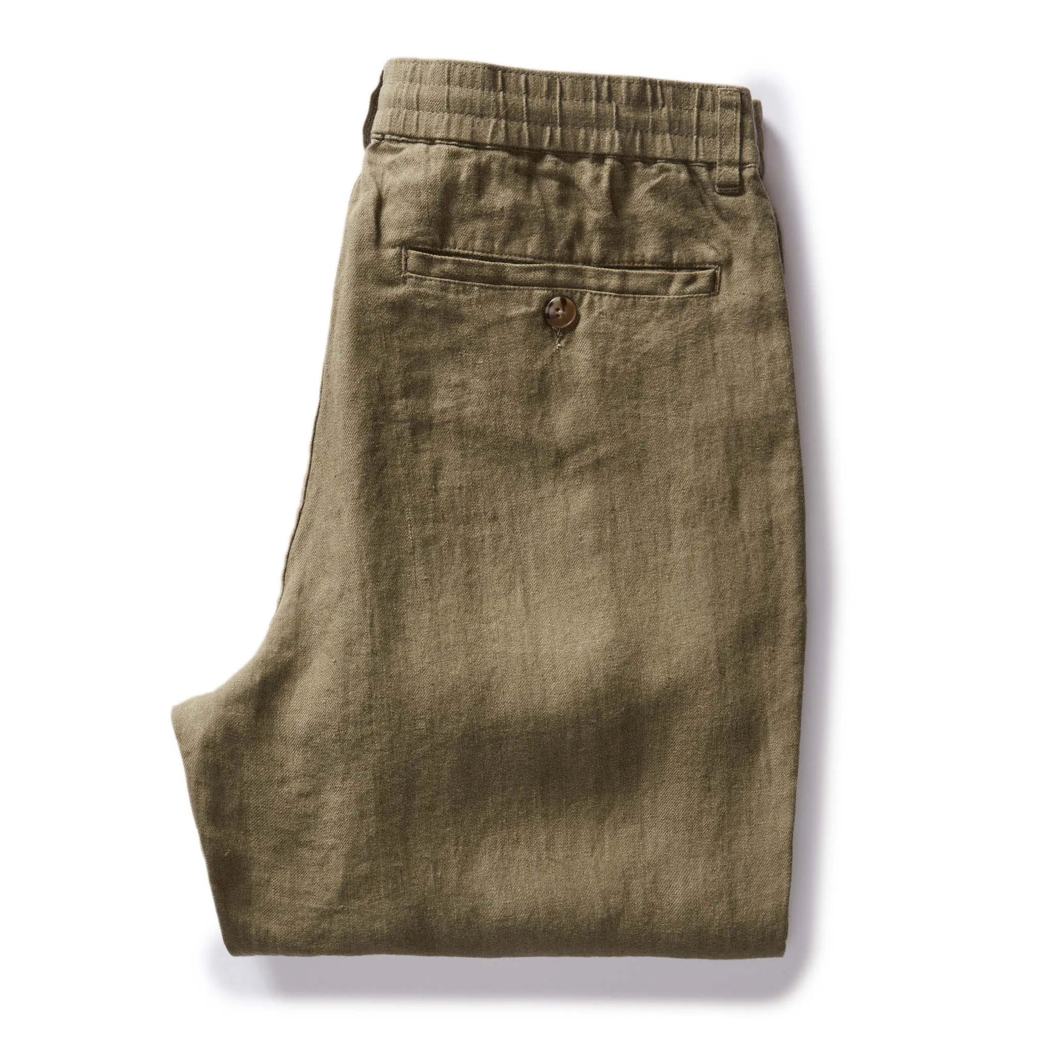 The Easy Pant in Olive Linen