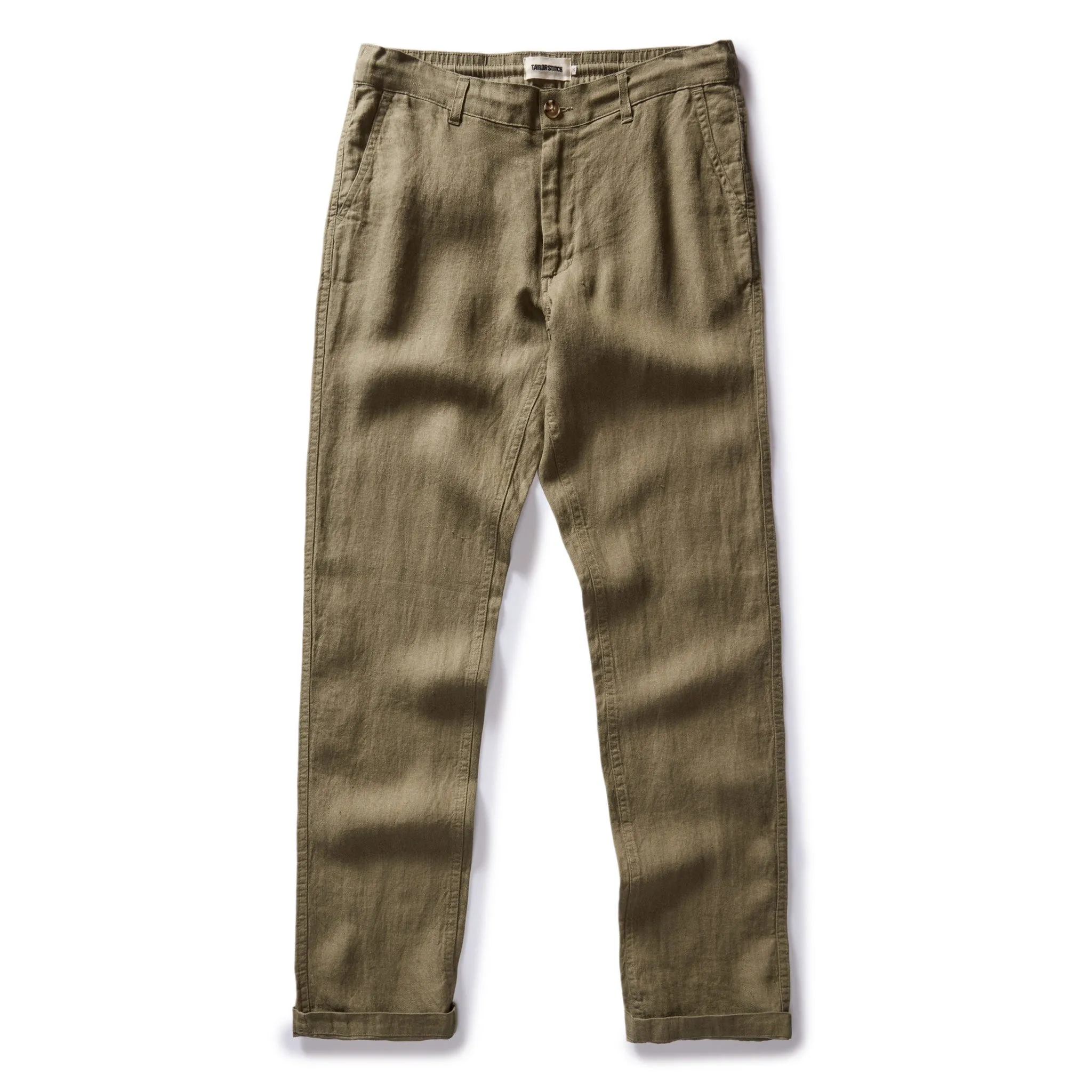 The Easy Pant in Olive Linen