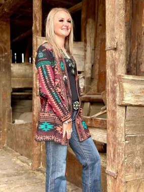 The Jackson Hole Aztec Concho Sweater Cardigan Small only