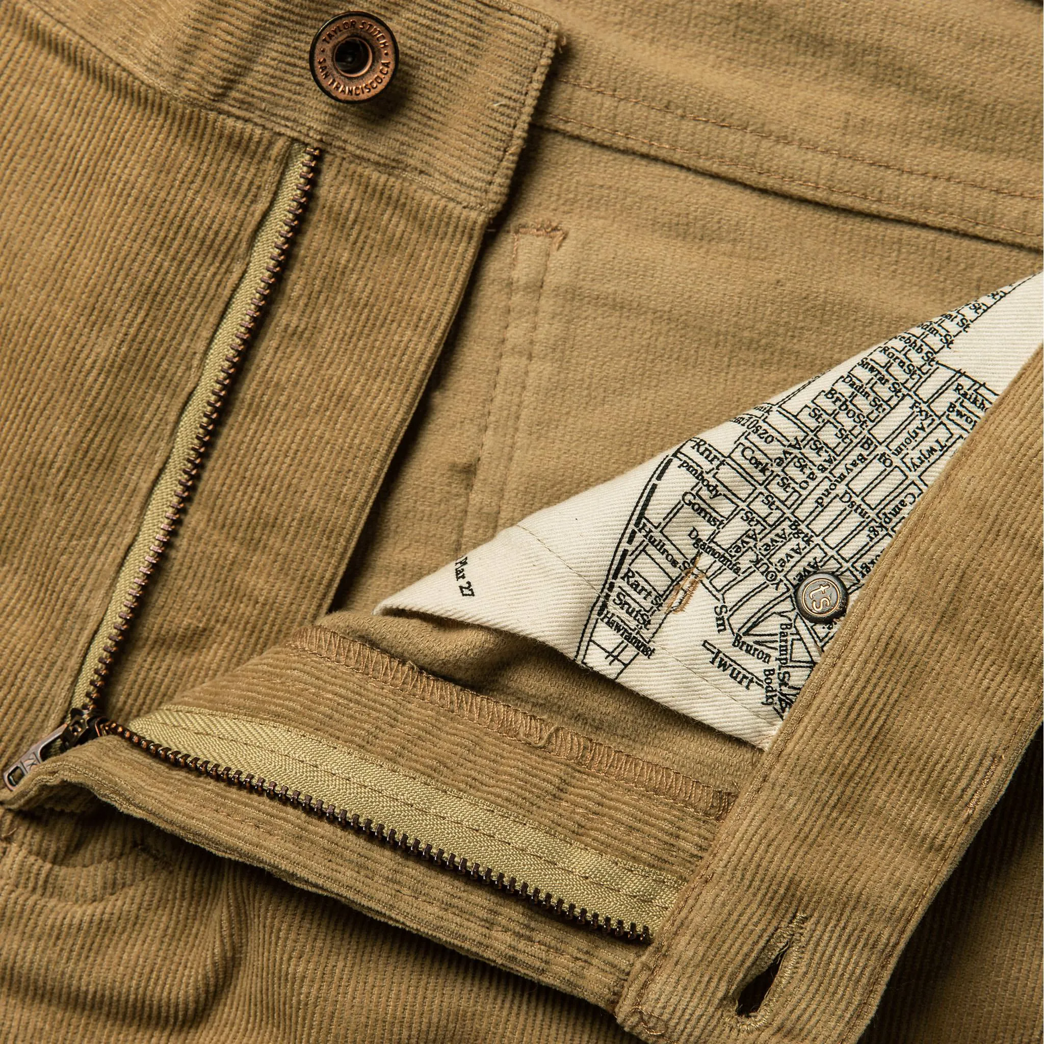 The Slim All Day Pant in British Khaki Cord