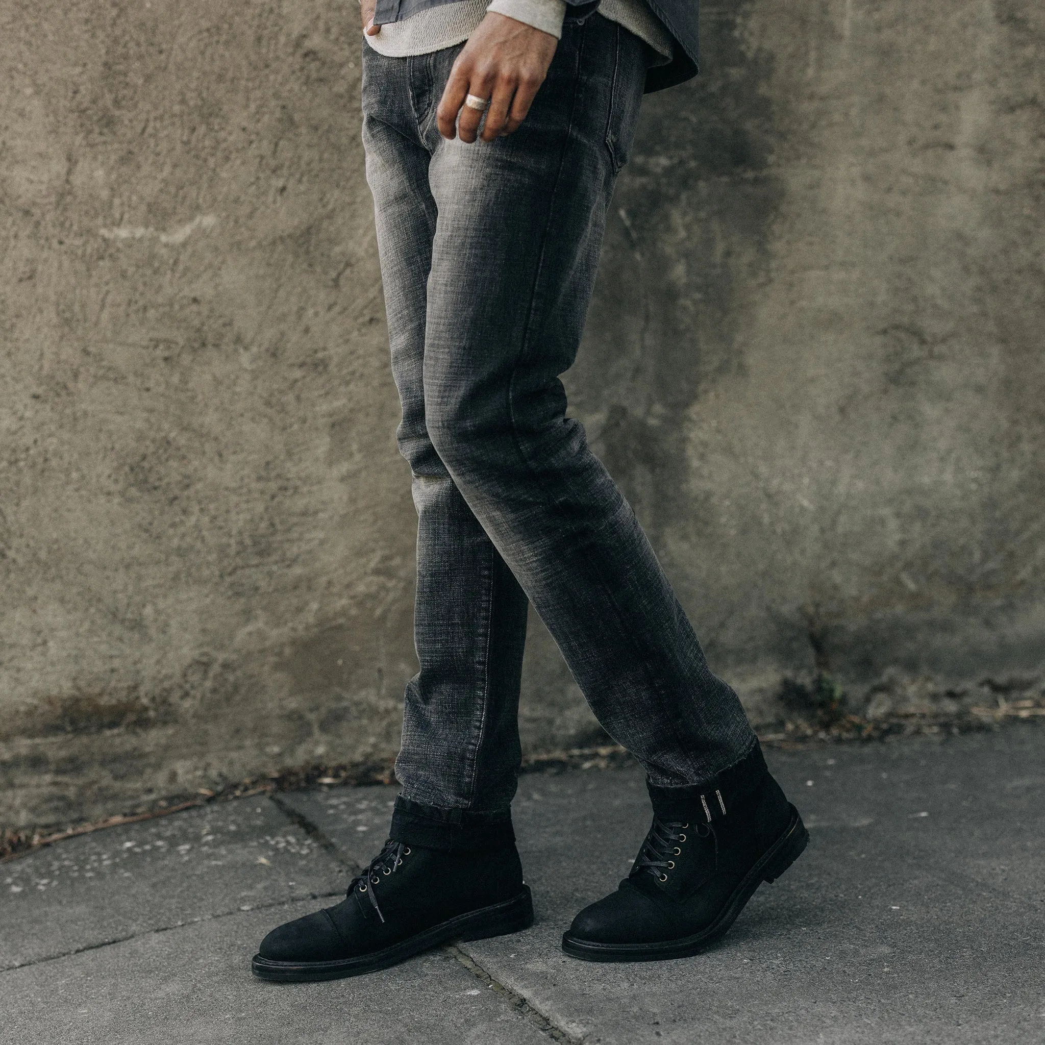 The Slim Jean in Black 3-Month Wash Selvage