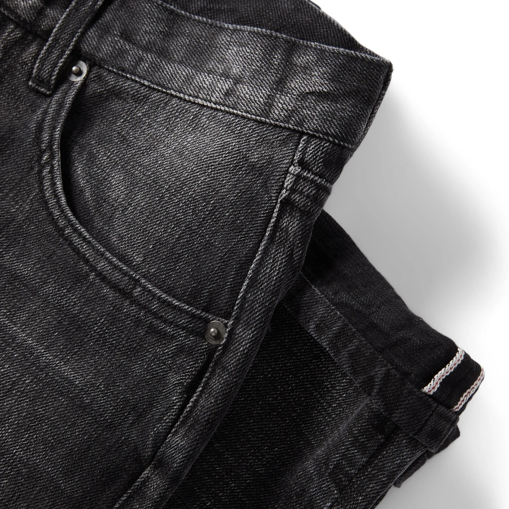 The Slim Jean in Black 3-Month Wash Selvage