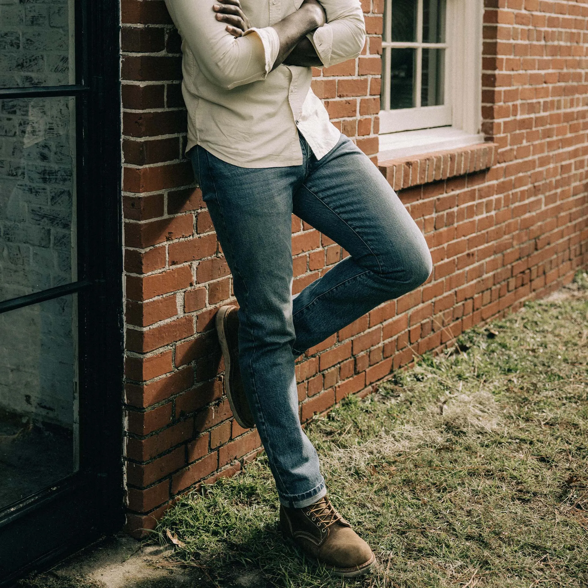 The Slim Jean in Fletcher Wash Organic Selvage