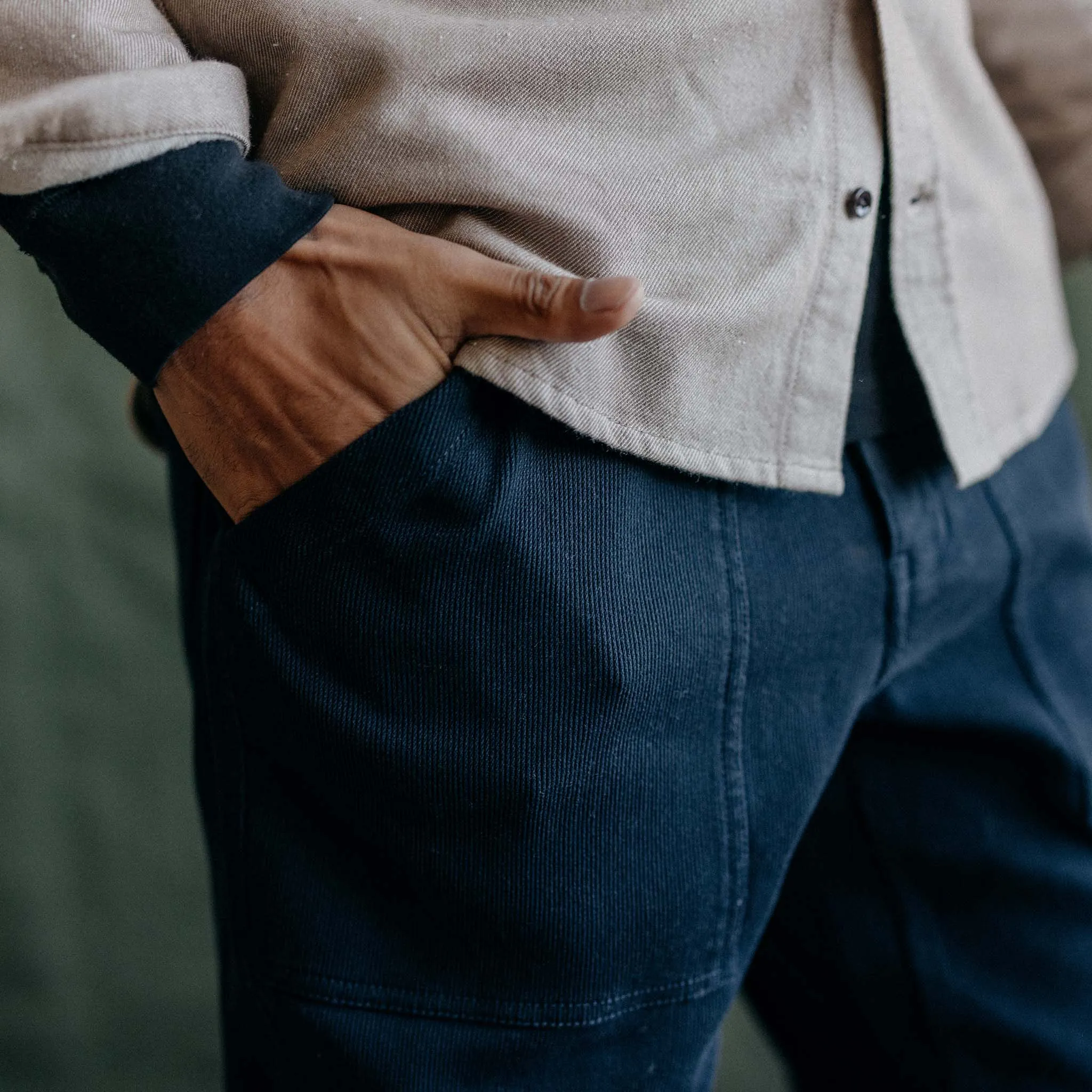 The Trail Pant in Dark Navy Bedford Cord