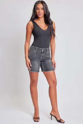 Womens Heavy Stitch 2 Button Long Shorts